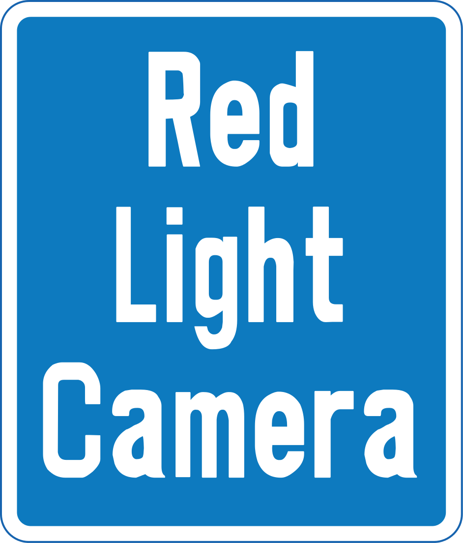 Indication of enforcement cameras used at traffic lights